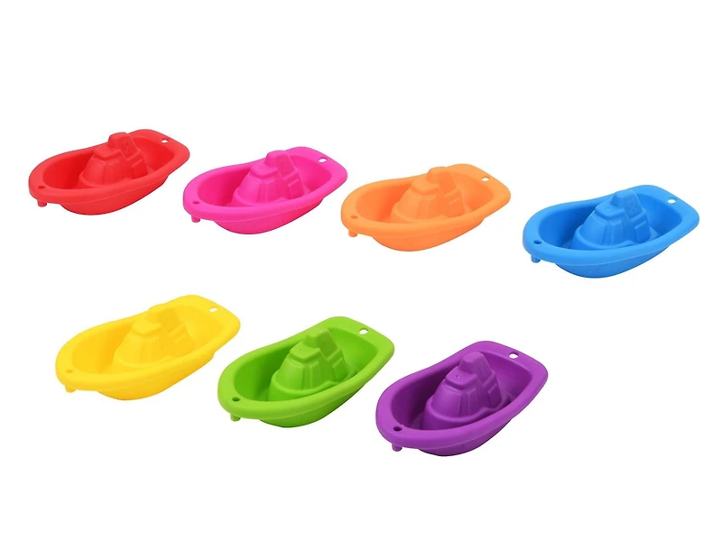 Bateaux empilables Jouet de bain kid connection 7 pièces Coloré, Souple