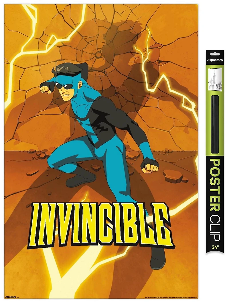 Invincible: Season 3 - Blue Suit Teaser One Sheet Wall Poster, 22.375" x 34"