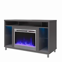 Lumina Fireplace TV Stand for TVs up to 48", Graphite Gray