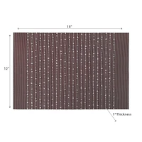 Vinyl Cotton Placemat Pinstripe Red - Set of 12
