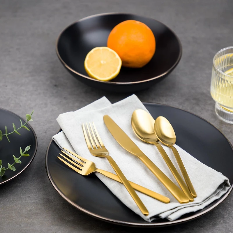 Thyme & Table Barca Gold 20-Piece Flatware Set, Service for 4