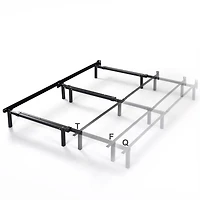 Cadre de lit en métal Zinus Spa Sensations Compack, réglable de simple à grand, 7 po, structure robuste en acier, supports de tête de lit inclus