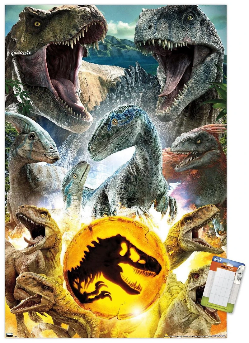 Jurassic World: Dominion Group 22,375" x 34" Affiche murale avec punaises, par Trends International