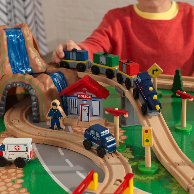 KidKraft Ensemble Train et table en bois Montagne cascade