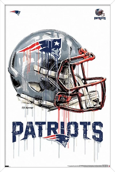NFL New England Patriots - Drip Helmet 20 Wall Poster