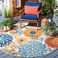 SAFAVIEH Cabana Garnet Tapis Floral Extérieur