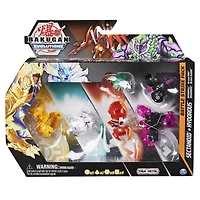 Bakugan Evolutions, Coffret Battle Strike Sectanoid et Babadrill, 6 figurines articulées Bakugan, 9 cartes à collectionner et 8 BakuCores, jouets pour garçons à partir de 6 ans