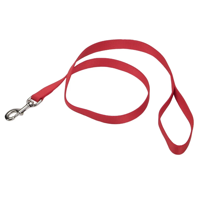 Pet Attire By Coastal Laisse pour chien à pli unique Moyen, Rouge, 5/8" x 06'