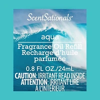 Huile Scent Charm ScentSationals - Aqua 0.8 Fl oz, 24 mL Recharge