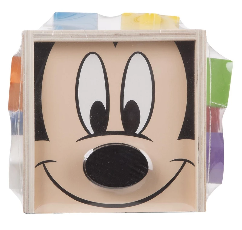Melissa & Doug Cube de tri des formes en bois Mickey Mouse Disney Baby Baby - Jouet éducatif avec 9 formes