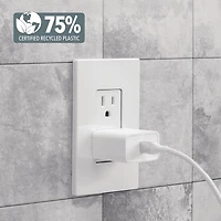 Scosche SH20CC6WT-SP 2 in 1 PowerVolt 20W USB-C Wall Adapter & Strikeline 6 ft Charge & Sync Cable