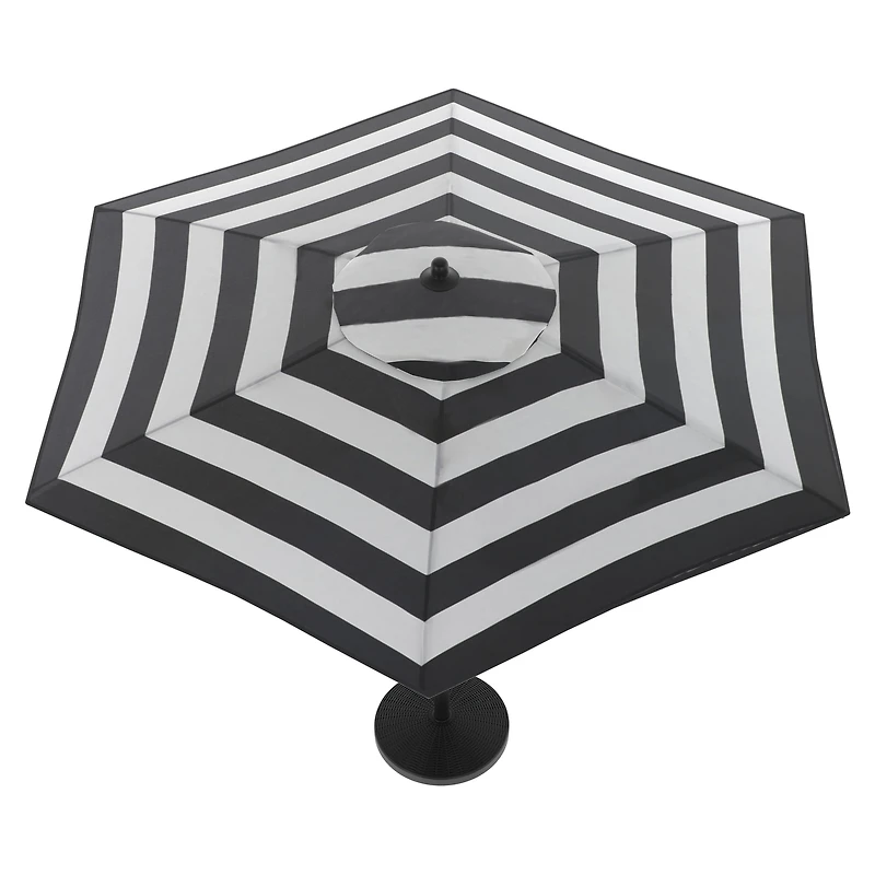 HOMETRENDS 7.5 ft. Round Push-Up Market Patio Umbrella, Fade-resistant fabric
