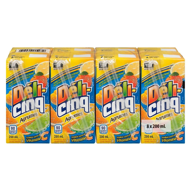 Deli-Cinq d'agrumes, 200 ml, paquet de 8 200 x ml