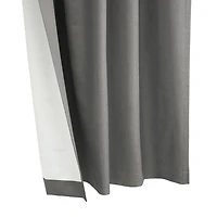 Loft Living Barry Total Blackout Textured Dual Header(Back Tab/Rod Pocket) Single Curtain Panel Blackout 52" x 95" in White