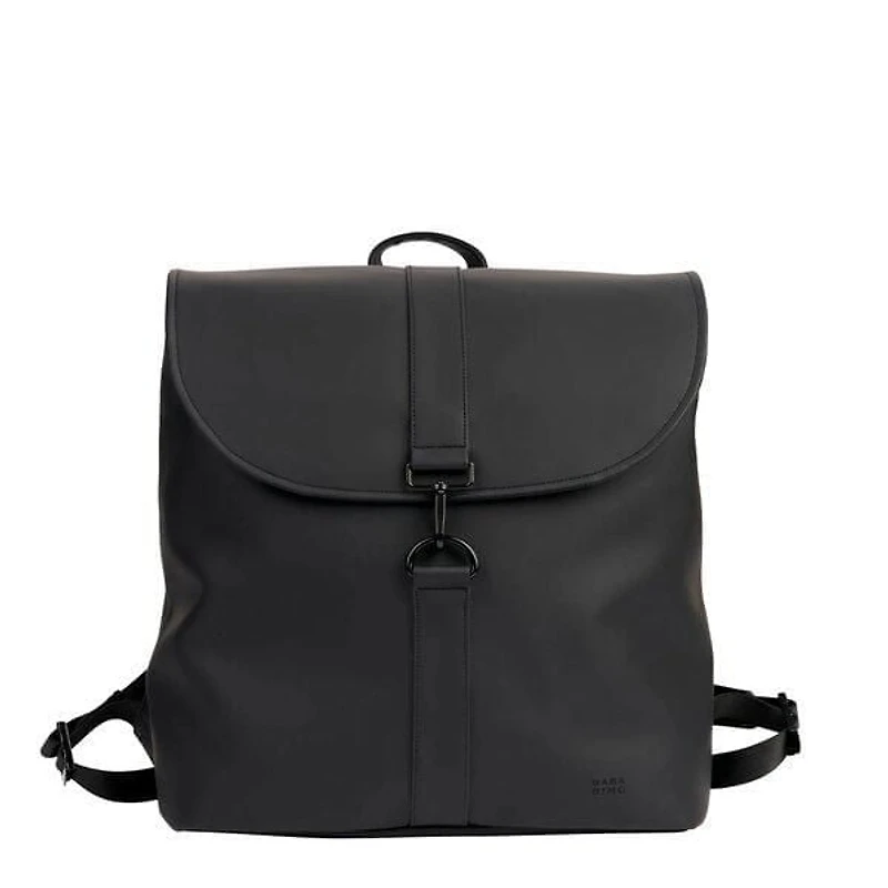 Bababing Sorm Sac à Langer Unisexe - Sac à Dos à Bandoulières Élégant et Pratique - 100% Imperméable en Caoutchouc PU Noir - Grande Capacité pour Tous les Accessoires Bébé - Idéal pour les Parents à l