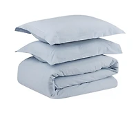 Swift Home Ensemble de housse de couette uni prélavé 100 % coton