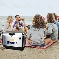 Corona 54-Quart Ice Chest Cooler with Bottle Opener, 51L, Holds 85 Cans