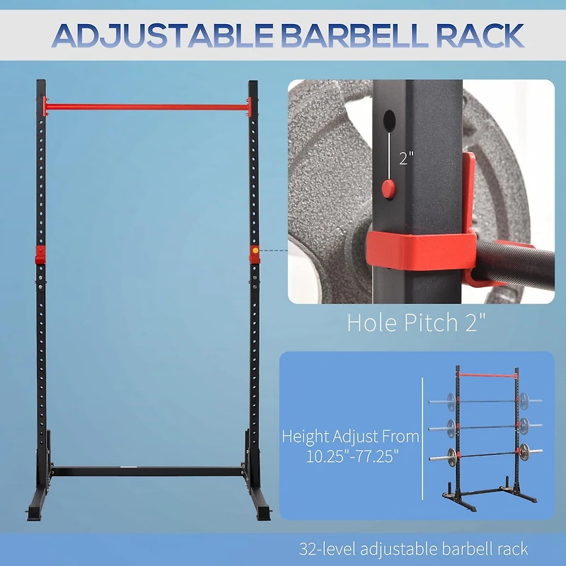Strength Power Squat Rack Barbell Lifting Pull Up Weight Stand Home Gym