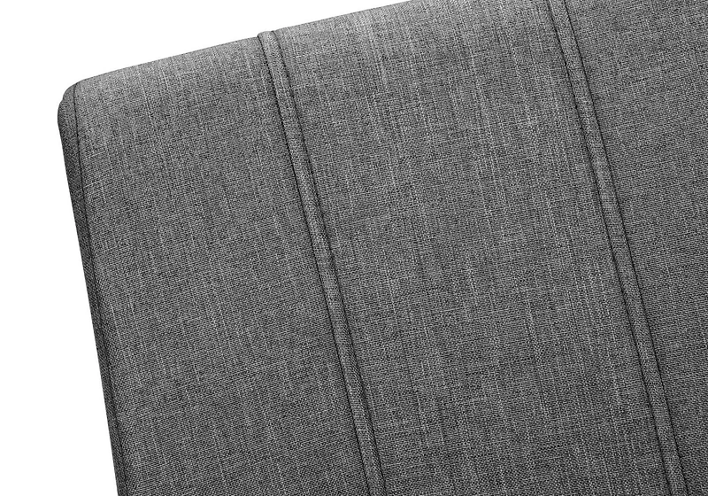 Monarch Specialties  Chaise De Salle À Manger, Ensemble De 2, Coté, Rembourré, Cuisine, Salle À Manger, 39 Pouces De Hauteur, Tissu Gris, Métal Chromé, Contemporain, Moderne