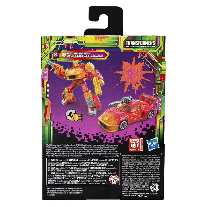Transformers Legacy Evolution, figurine G2 Universe Autobot Jazz de 14 cm pour filles et garçons, à partir de 8 ans