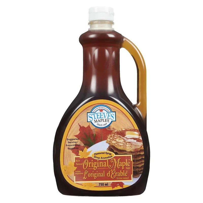 Steeves Maples - 750ml Rich Natural Original Maple Taste Syrup - No Additives or Preservatives - 1 Count, 750ml SM Natural Maple Taste