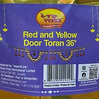 Porte Toran 36", rouge et jaune