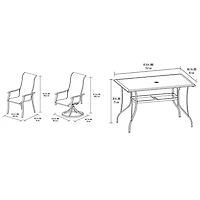 Mainstays Charleston 7 Piece Dining Set