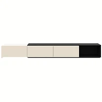 Nexera Arlo Extendable TV Console (66"-108"), Black