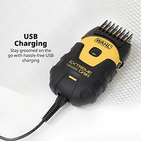 Wahl Tondeuse corporelle Lithium Ion+ Extreme Grip avec longueurs réglables, lame douce pour la peau, étanche, USB – Modèle 3310