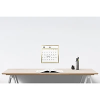 Quartet 12"x12" Dry Erase Calendar Board, Gold Frame