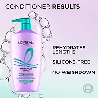 L'Oréal Paris Hyaluron Pure Rehydrating Conditioner 828 ml, Oily Roots & Dehydrated Hair