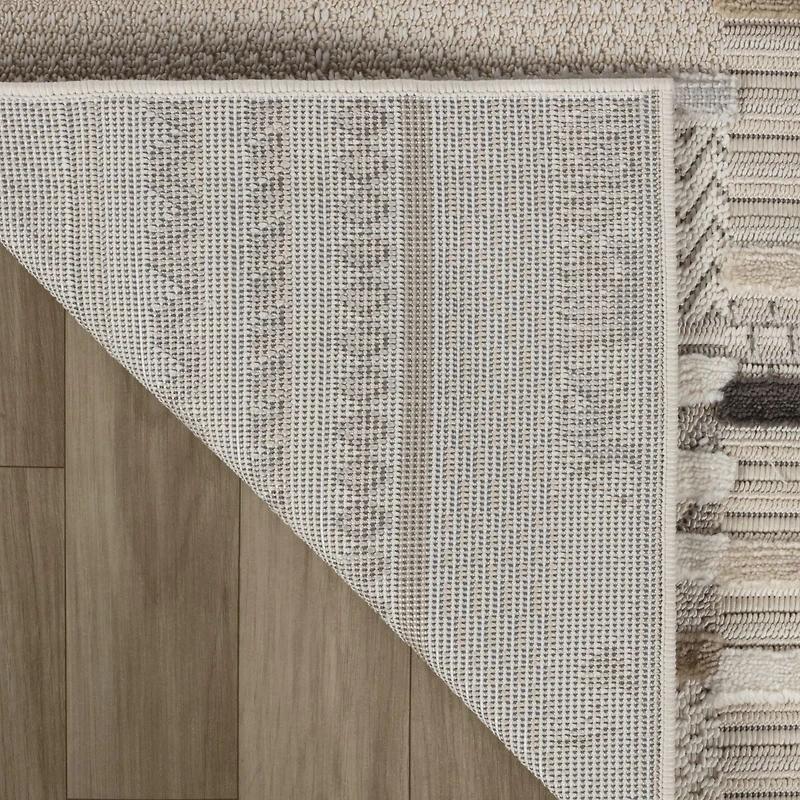 Rug Branch Maison Modern Indoor Area Rug, Cream Beige, Geometric - Living Room, Bedroom, Dining Room, and Kitchen