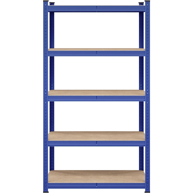 Fullfurnique 71″ Height Metal Storage Rack with Adjustable Shelves, Blue