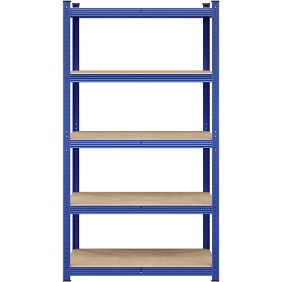 Fullfurnique 71″ Height Metal Storage Rack with Adjustable Shelves, Blue