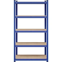 Fullfurnique 71″ Height Metal Storage Rack with Adjustable Shelves, Blue
