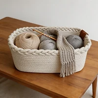 HOMETRENDS Corde de coton panier Sotrage