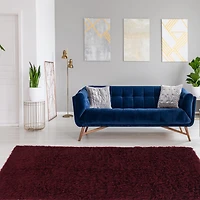 New Flokati 1400gr 8' x 10' Area Rug, Burgundy