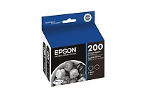 Cartouches d'encre noire T200120-D2 DURABrite de Epson, rendement standard, 2 par paq.