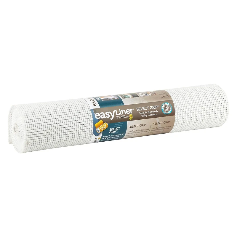 Select Grip EasyLiner Brand Shelf Liner, White, 20 in. x 18 ft., Multiple Sizes Available