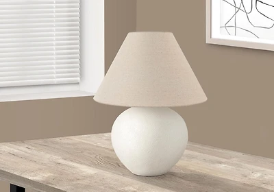 Monarch Specialties  Luminaire, 16"h, Lampe De Table, Tons Crème, Crème, Contemporain