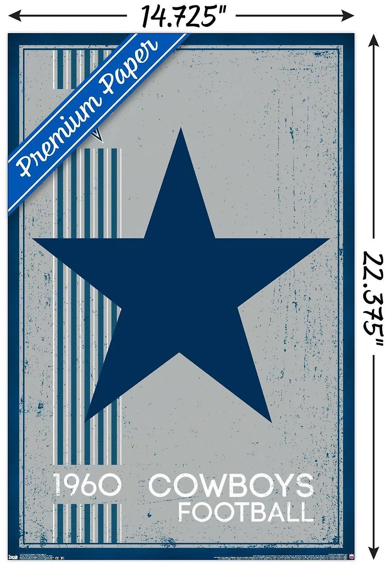 NFL Dallas Cowboys - Retro Logo 14 Wall Poster