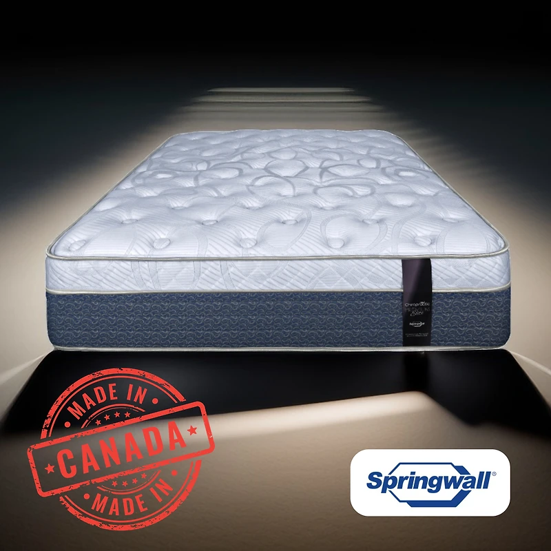 Matelas de luxe Evy à plateau euro ferme Springwall - Fabriqué au Canada - 14,5" XL - Ressorts ensachés et mousse bio