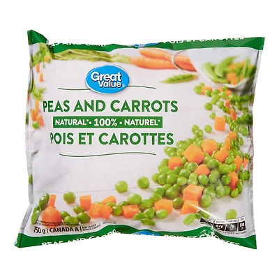 Great Value Peas and carrots, 750 g
