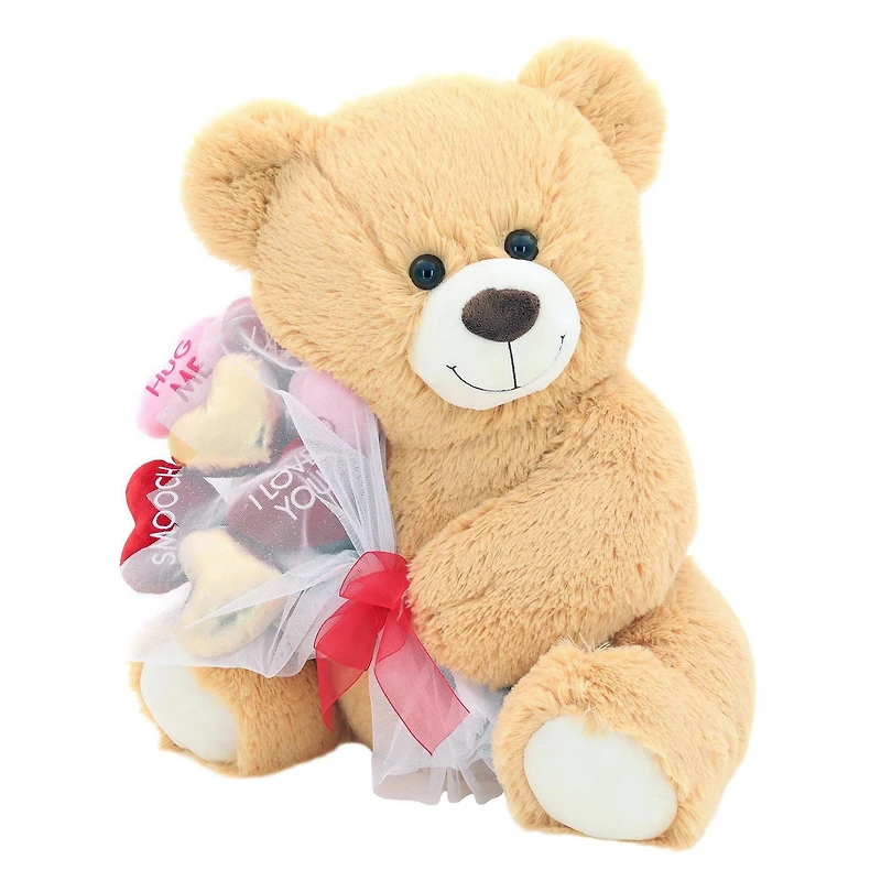 Tout pour Célébrer Saint-Valentin Doux Nounours avec Fleur Jouet en Peluche