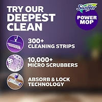 Swiffer PowerMop Multi-Surface Mop Kit for Floor Cleaning, Fresh Scent, Mopping Kit Includes PowerMop, 2 Mopping Pad Refills, 1 Floor Cleaning Solution with Fresh Scent and 2 batteries
