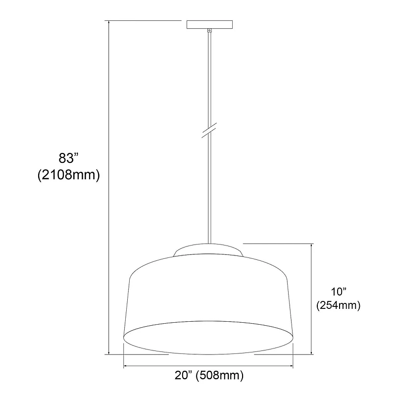 Dainolite KUP-201P-WH White Pendant