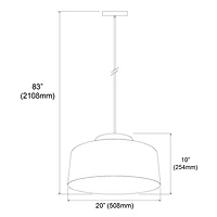Dainolite KUP-201P-WH White Pendant