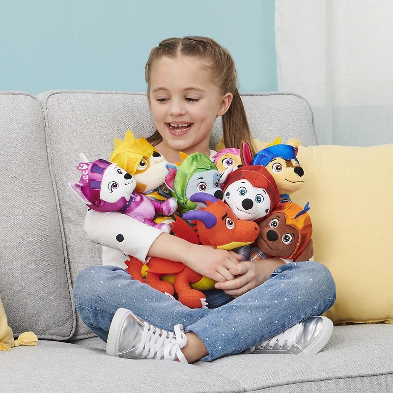 PAW Patrol, Rescue Knights Rubble Stuffed Animal Plush Toy, 8-inch, Kids Toys for Ages 3 and up