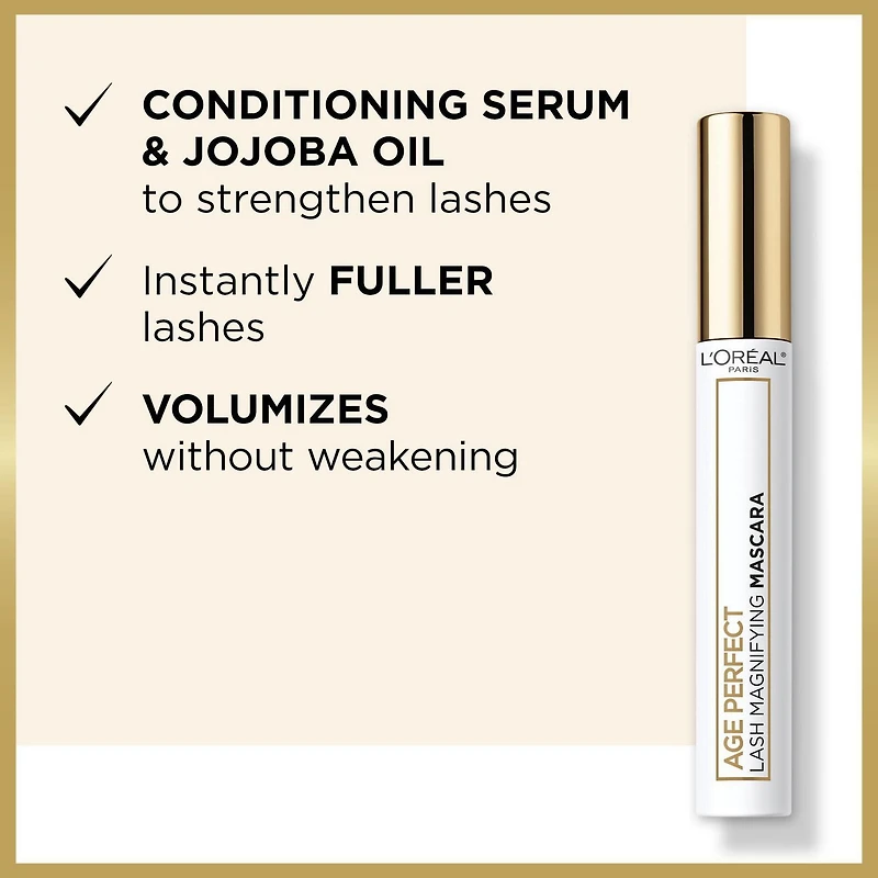 L'Oréal Paris Age Perfect Densifying Mascara, Infused with Jojoba Oil, Safe For Sensitive Eyes, Black, 8.4  ML