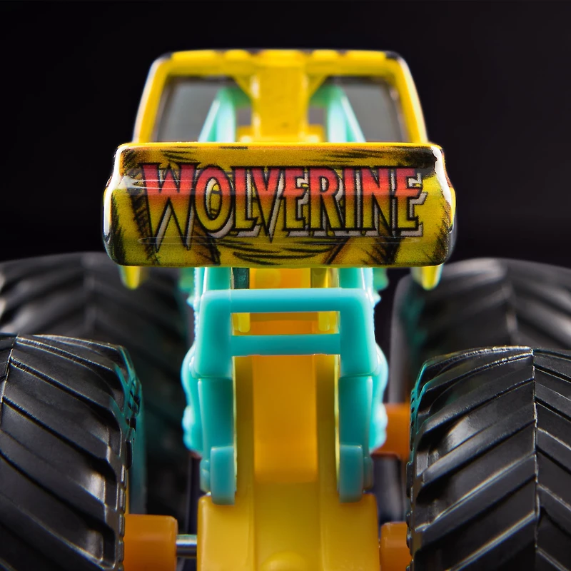 Monster Jam, Marvel Official Wolverine Monster Truck, Die-Cast Vehicle, 1:64 Scale, Super Hero Kids Toys for Boys Ages 3 and up